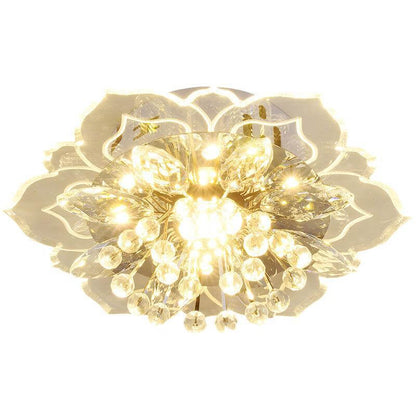 LED Kristall Deckenleuchte Blumenförmig Moderne Dimmbar