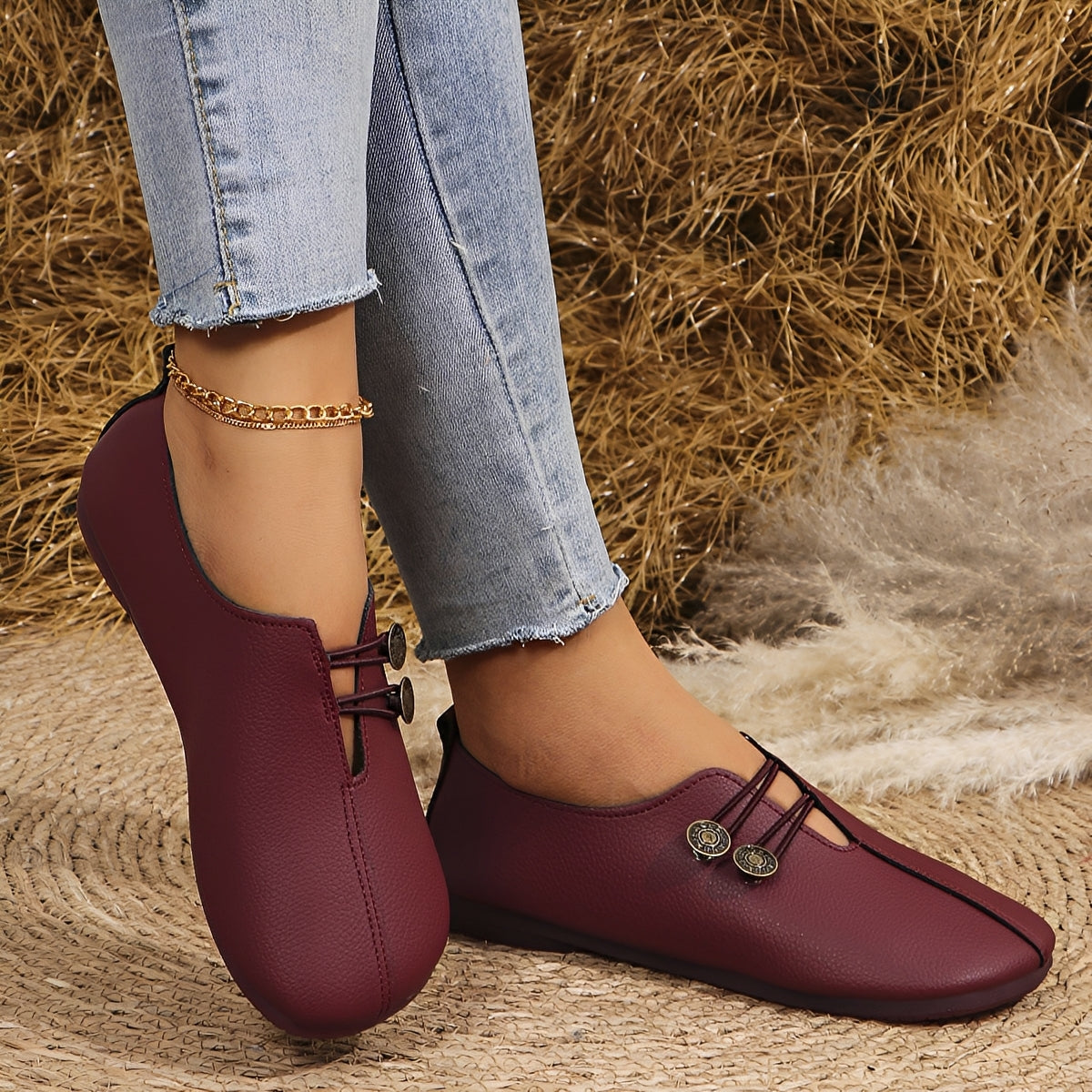 Damen Schuhe Flach Weich Stilvoll