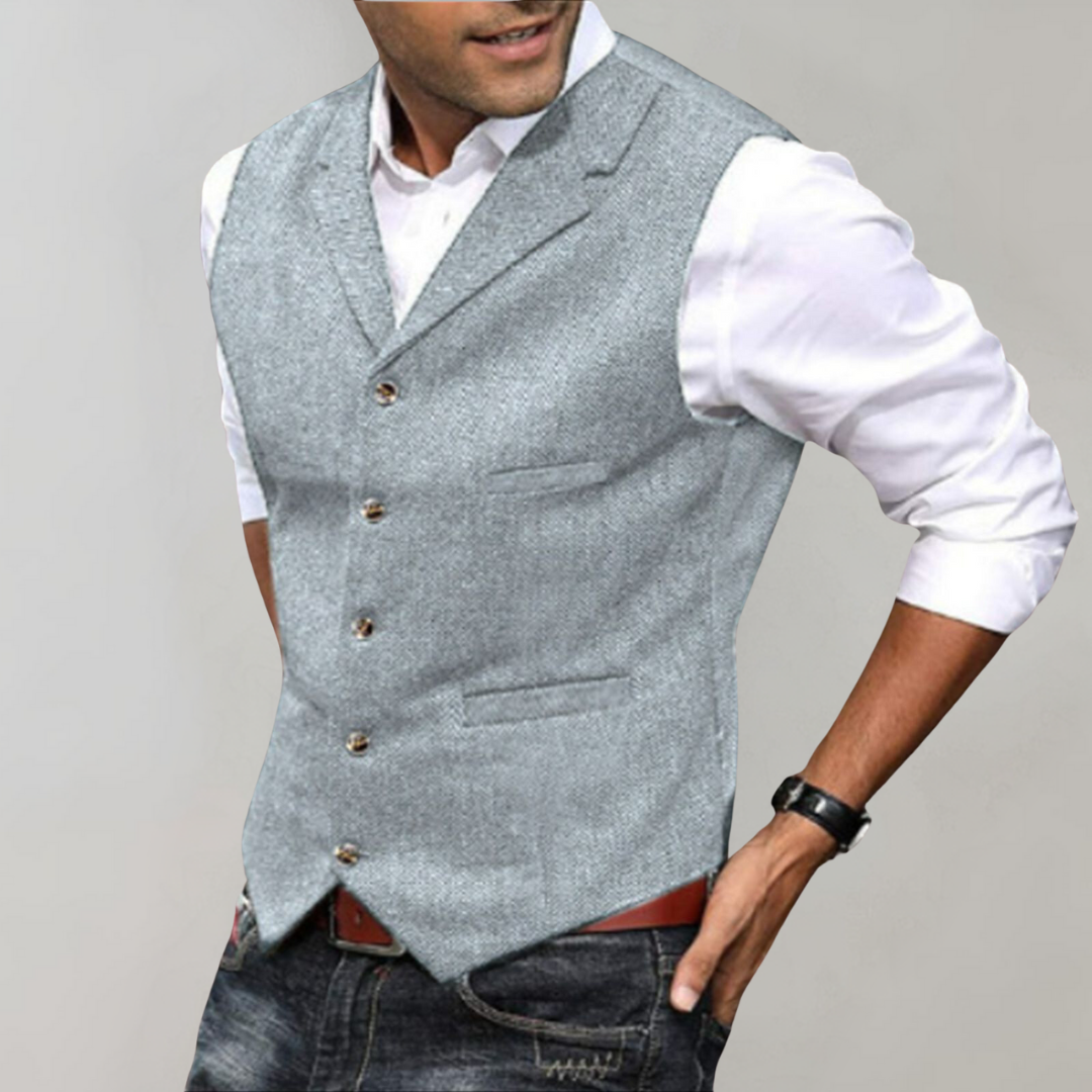 Herren Anzug Weste Slim Fit Elegant