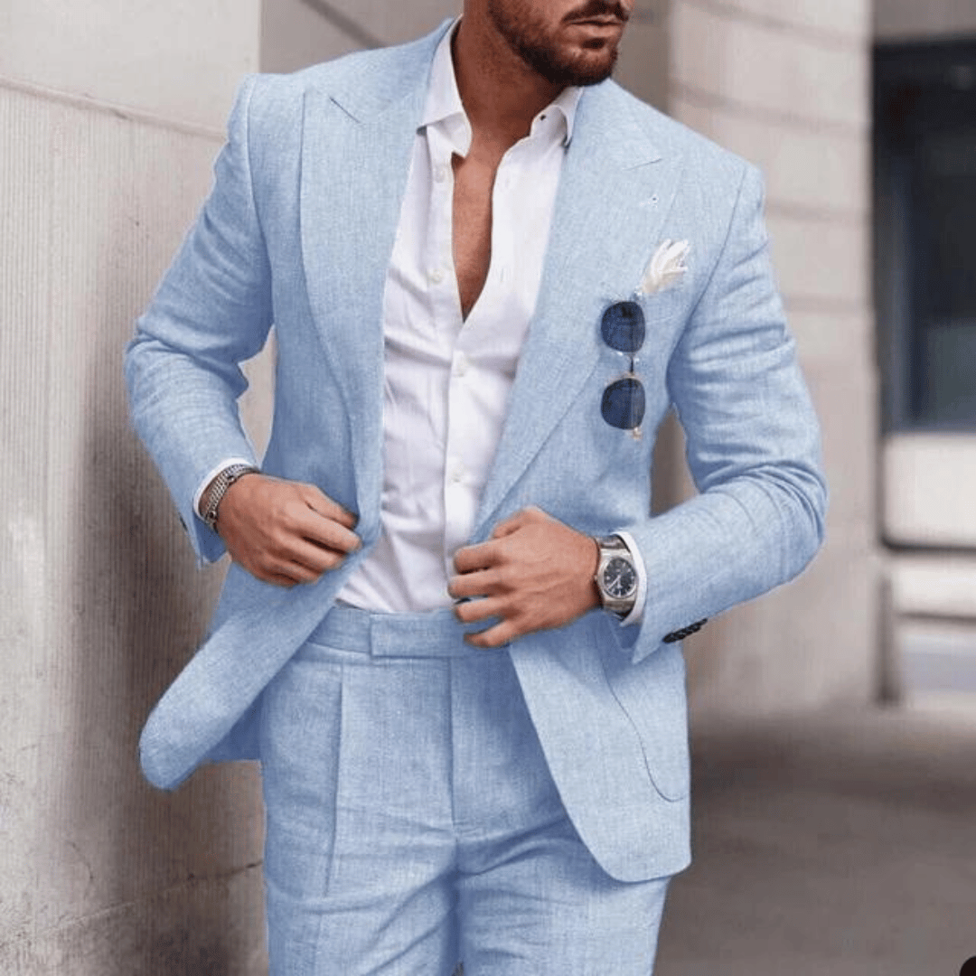 Eleganter Herrenanzug Slim Fit Dunkelblau