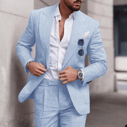 Eleganter Herrenanzug Slim Fit Dunkelblau