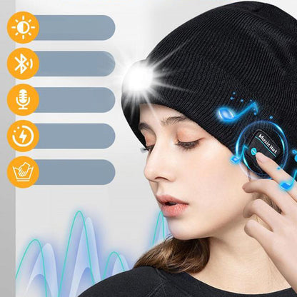 Mütze LED Bluetooth Lautsprecher Abnehmbar Musik