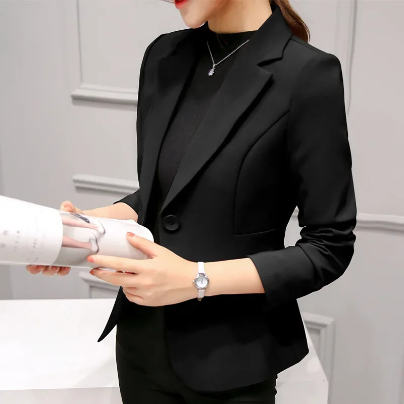 Damenblazer Eleganter Business Blazer Schwarz