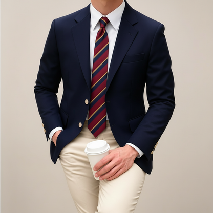 Herren Blazer Maßgeschneidert Slim Fit Frühjahr