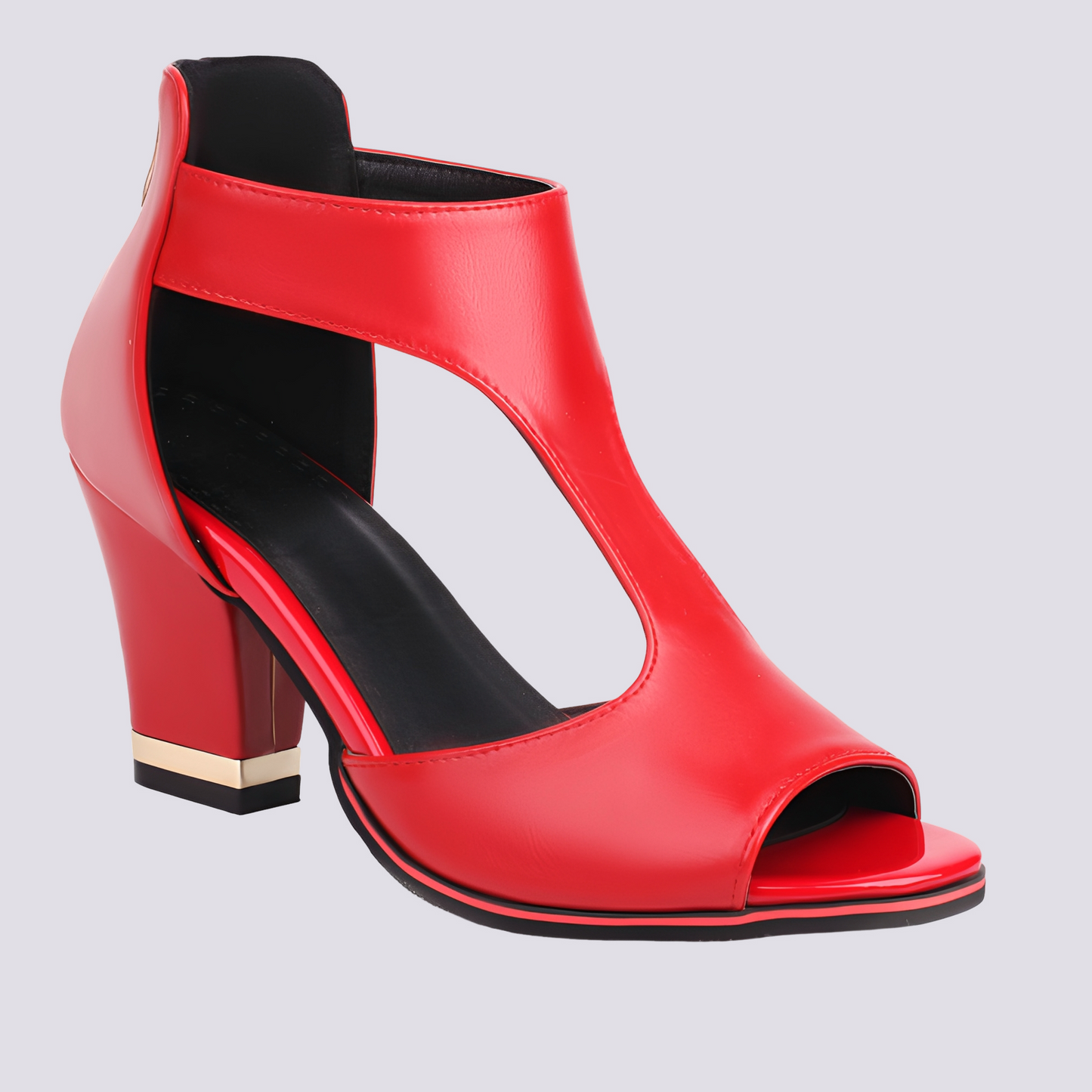 Damen Sandaletten Elegante Reißverschluss Schuhe