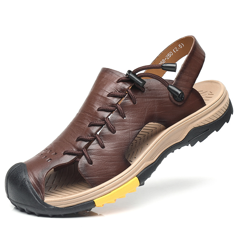 Ledersandalen Männer Robust Bequem Sommer
