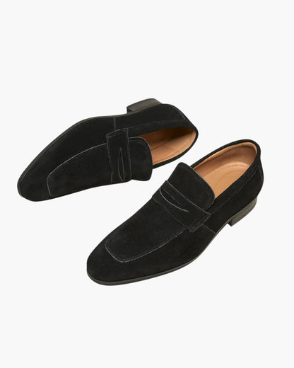 Männer Loafer Wildleder Schuhe Braun Elegante
