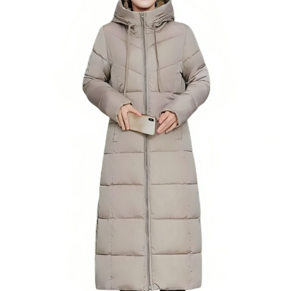 Lange Damenwinterjacke Gewattet Warm Mit Kapuze - BerlinGlamour