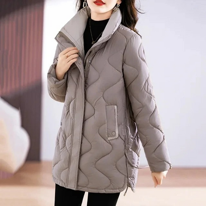Damen Winterjacke Langärmelig Warm Freizeit