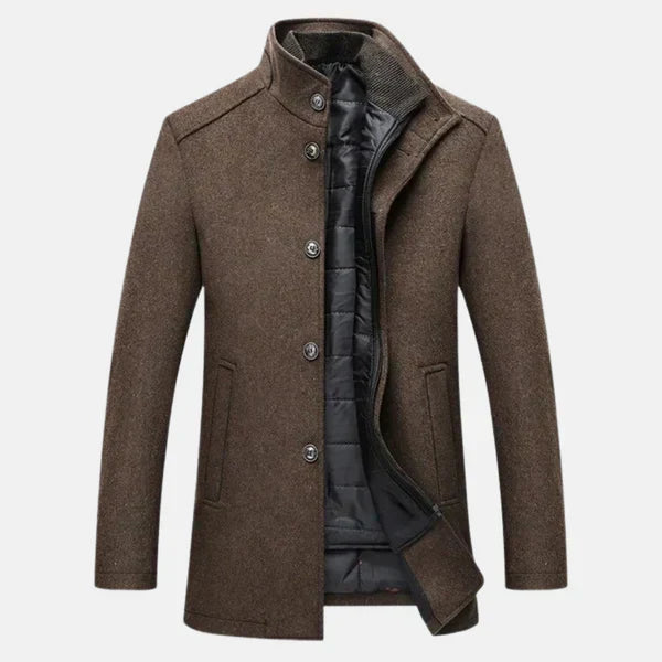 Herren Wollmantel Stehkragen Warm Winter - BerlinGlamour
