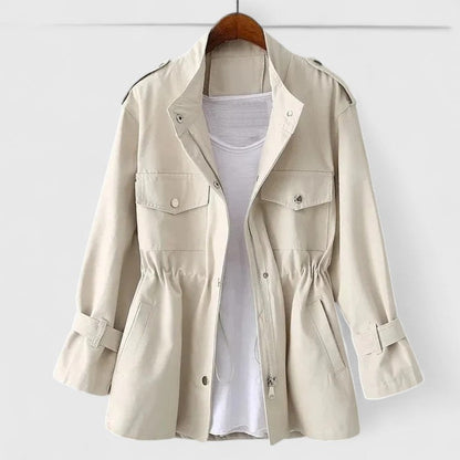 Damen Safari-Mantel Langarm Warm Winter