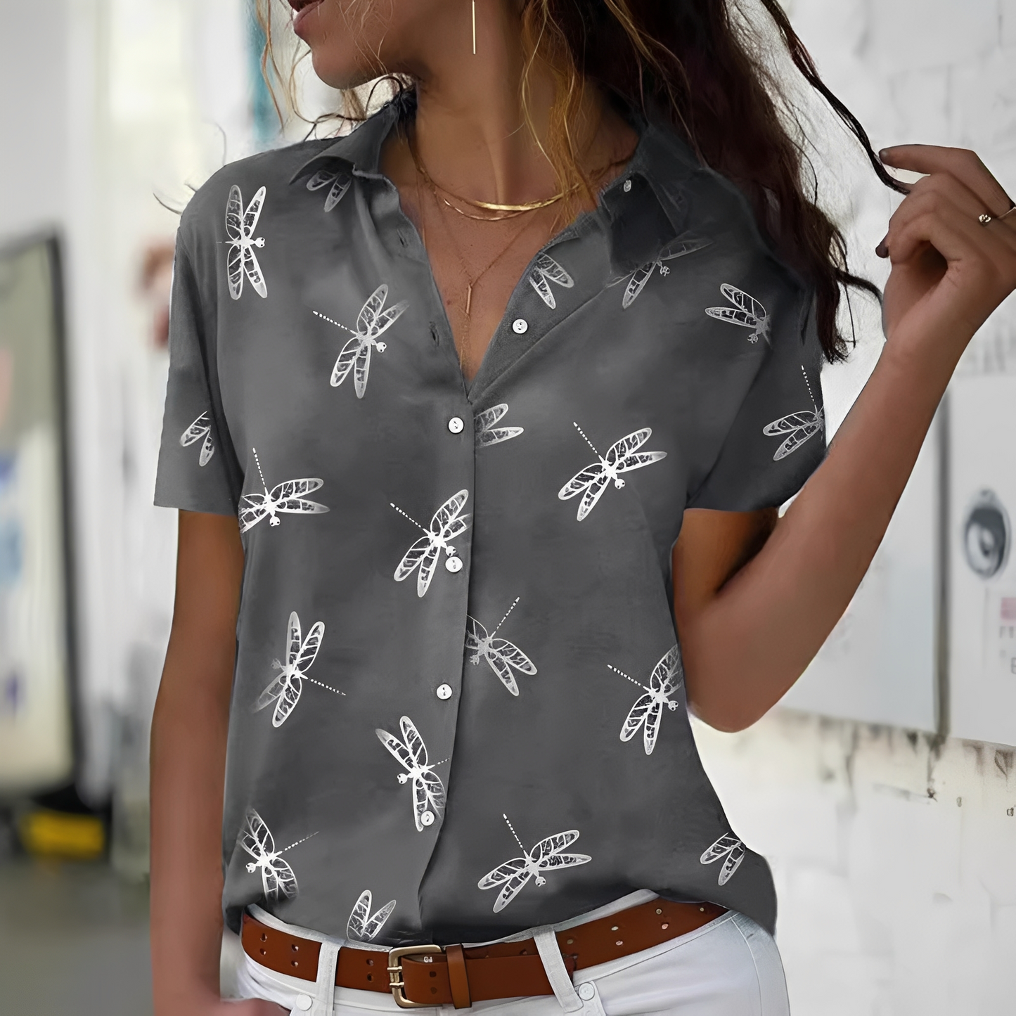 Frauen Shirt Elegант Trendy Modern