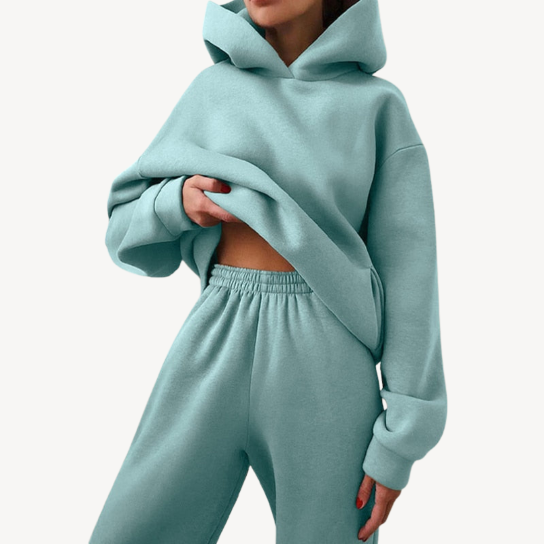 Damen Hoodie Set Jogginghose Comfort Sportlich - BerlinGlamour