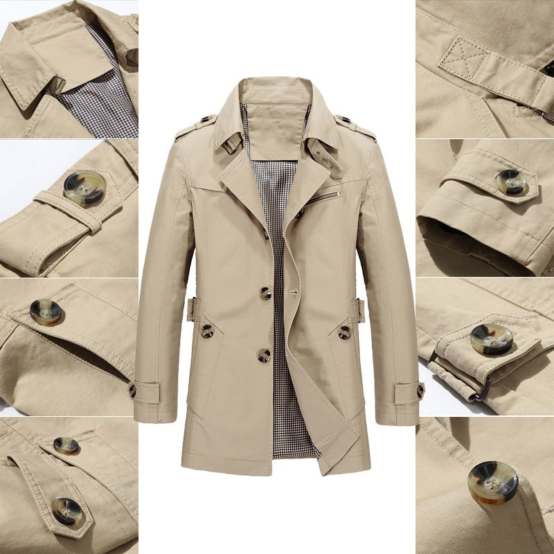 Herren Winterjacke Warm Isoliert Stilvoll