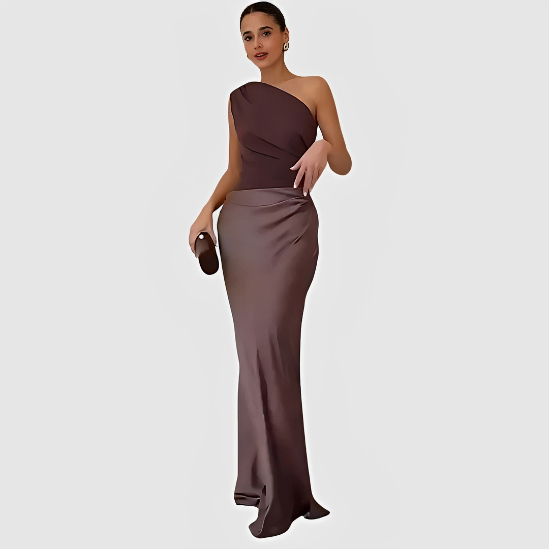 Elegantes Damenkleid Asymmetrisch Modern