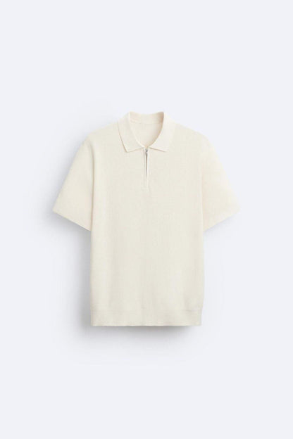Strickpolo Herren Reißverschluss Elegantes Design - BerlinGlamour