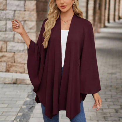Damen Oberteil Cape Style mit Vordere Knoten Detail