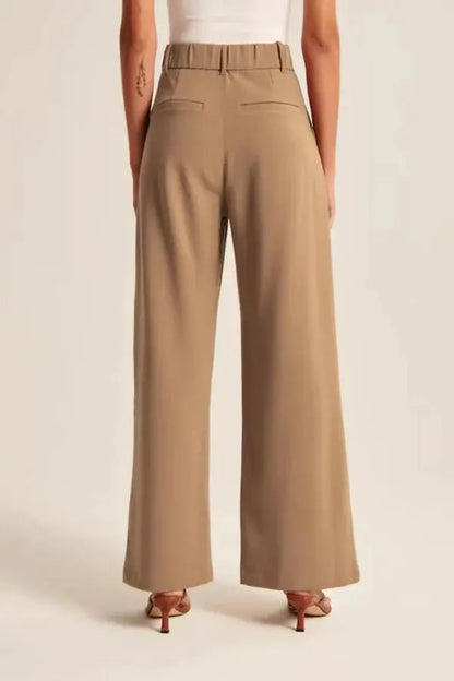 Weite Damen Hose High Waist Elegant Bequem