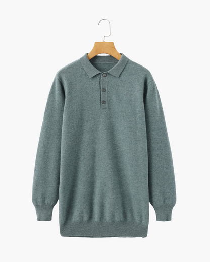 Herren Kaschmirpullover Luxus Polokragen Warm