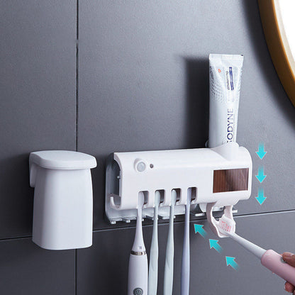 Zahnbürstenhalter UV Sterilisator Mit Zahnpastaspender Wandmontage - BerlinGlamour
