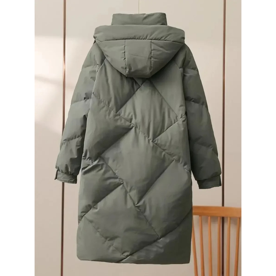 Damen Pufferjacke Grau Leicht Mit Umlegekragen