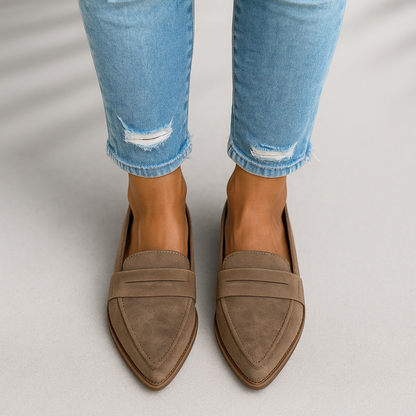 Damen Loafer Schlanke Bequem Zehenfrei