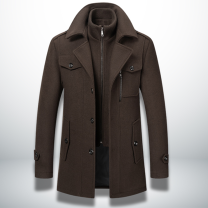 Herren Mantel Smart Casual Knopfverschluss Modern