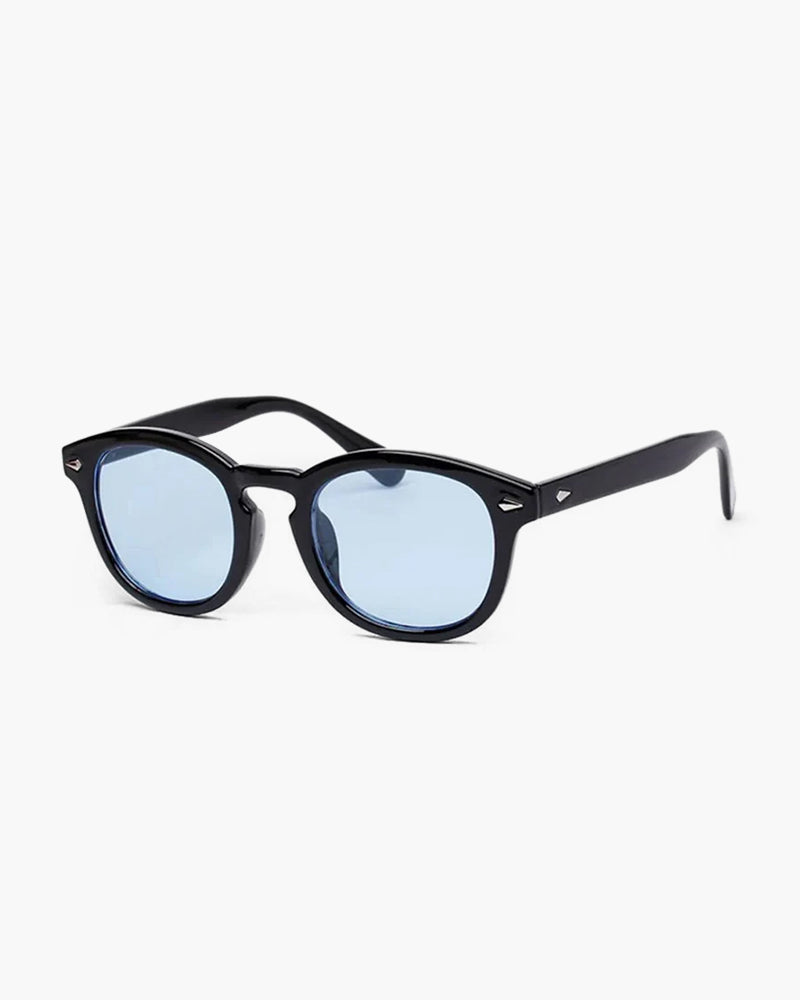 Runde Sonnenbrille Männer Schwarz Modisch