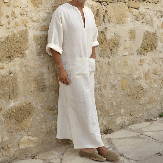 Herren Langhemd Kleid mit Schlitz Elegantes Oversized Design - BerlinGlamour