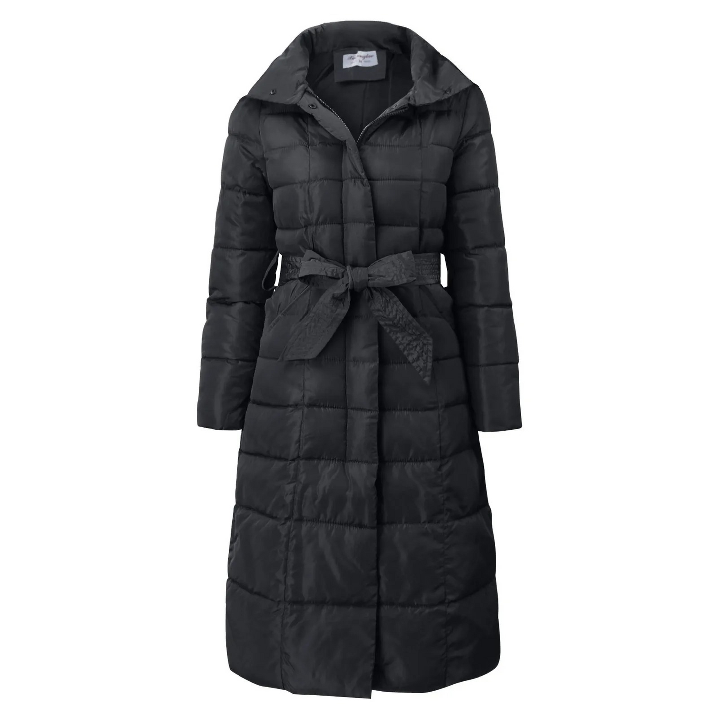Damen Pufferjacke Elegante Umlegekragen Knopf