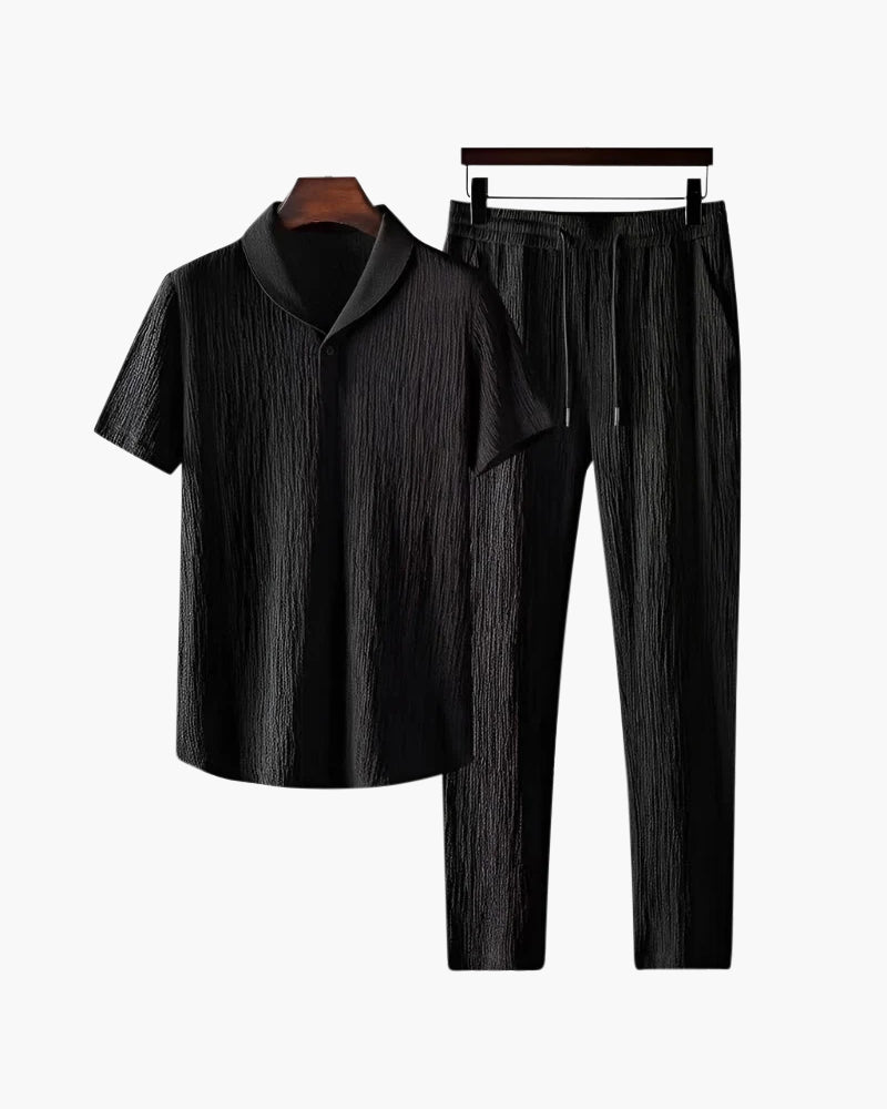Herren Sommer Set Kurzarmshirt und Hose Zweiteiler
