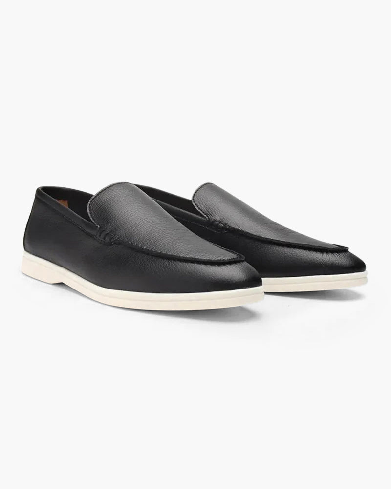 Leder Loafer Herren Vintage Cowhide Braun Elegante