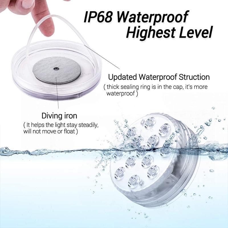 Wasserdichte LED Lampe Fernbedienung Magnet Saugfuss