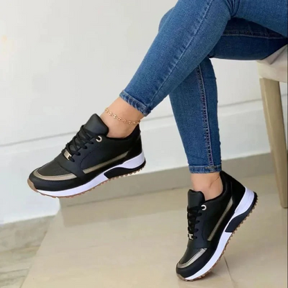 Damen Schuhe Weiß Leder Sportschuhe Weich