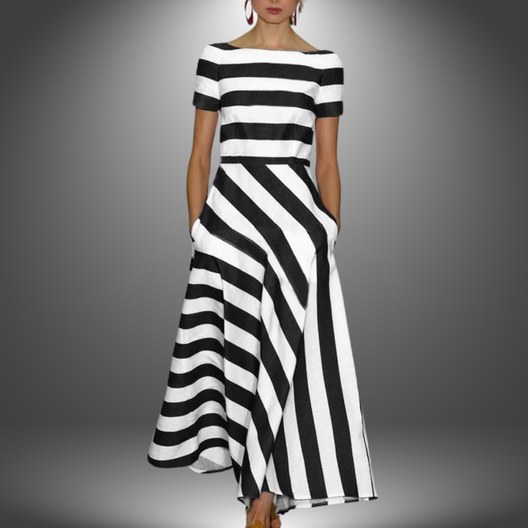 Langes A-Linien-Kleid Damen Elegant Maxi