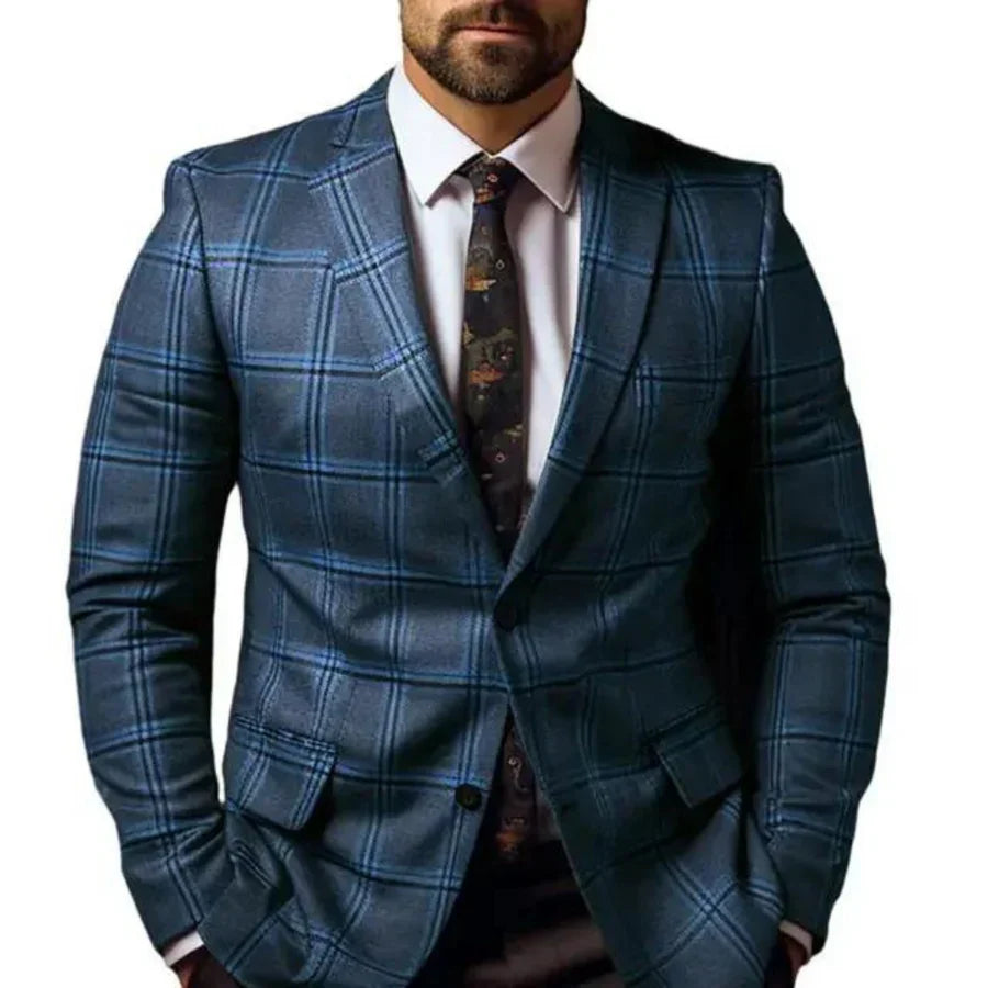 Herren Sakko Karo Muster Elegant Modern - BerlinGlamour