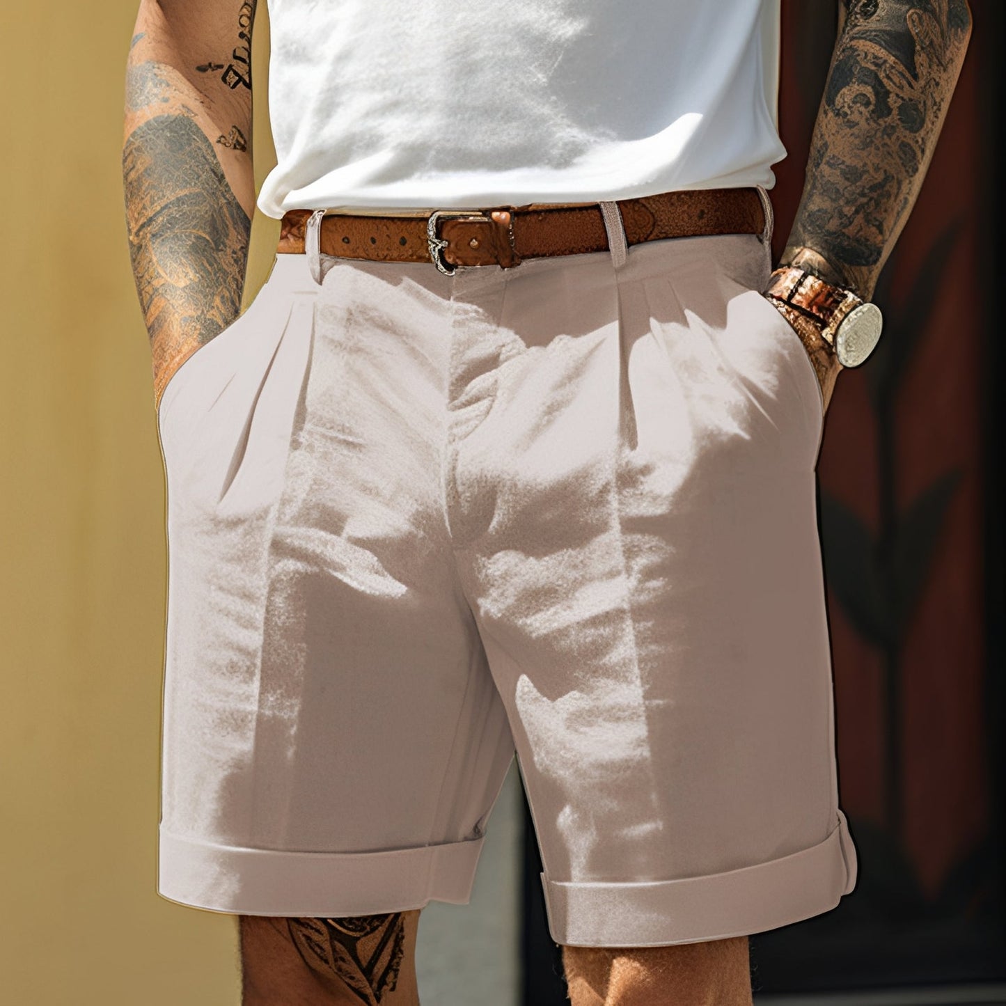 Herren Shorts Lässig Gerade Geschnitten Sommer