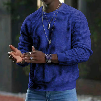 Herrenpullover Langarm Rundhals Modern
