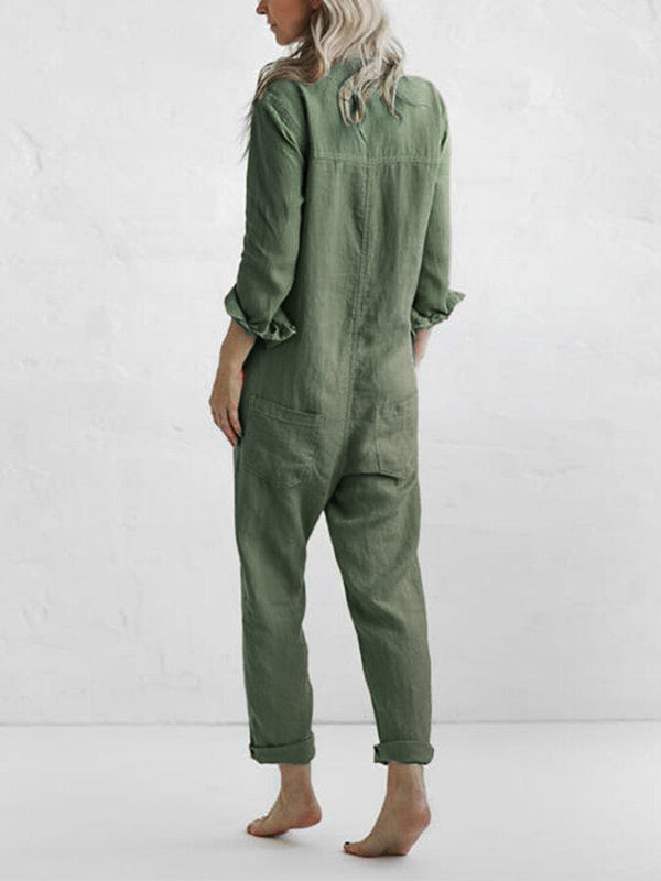 Langärmelige Jumpsuit Damen Elegant - BerlinGlamour