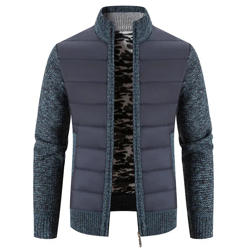 Herren Hybridjacke Steppstrick Warm Ausgestattet