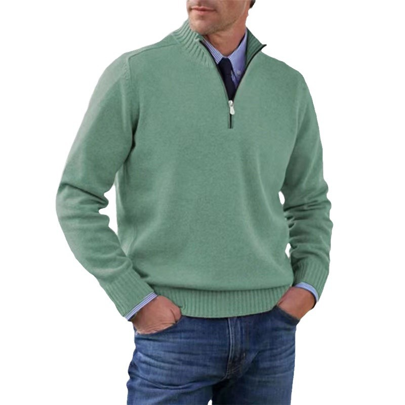 Herren Pullover Mit Halbem Reißverschluss Modern