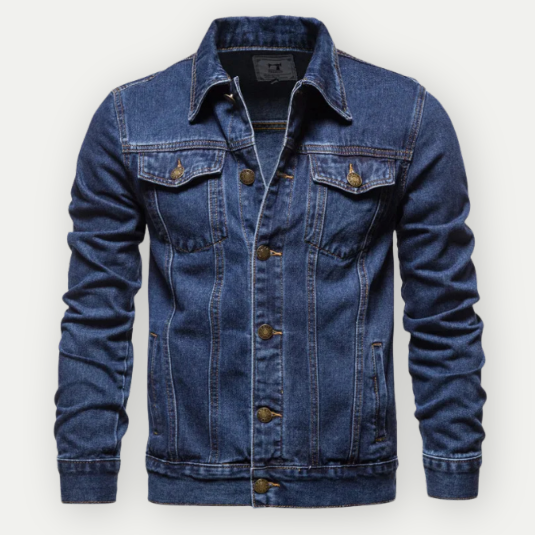 Herren Denim Jacke Klassisch Trucker Style