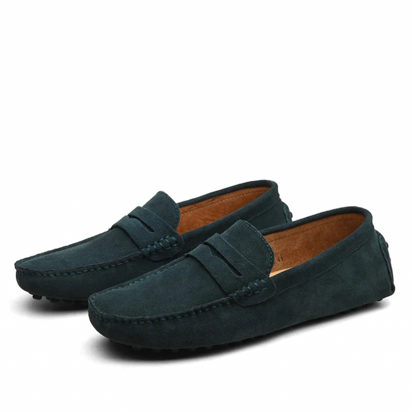Elegante Herren Mokassins Leder Schwarz
