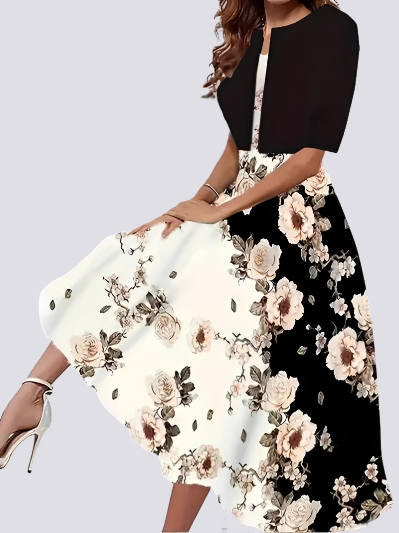 Damen Kleid Set Lang Zweiteilig Elegantes Abendkleid