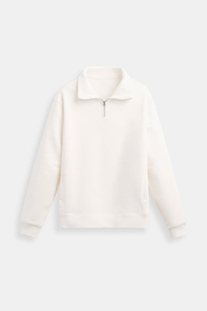 Wärmer Fleece Pullover Reißverschluss Modern - BerlinGlamour