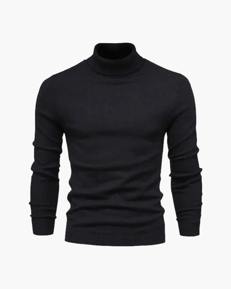 Herren Strickpullover Slim Fit Rollkragen Modern