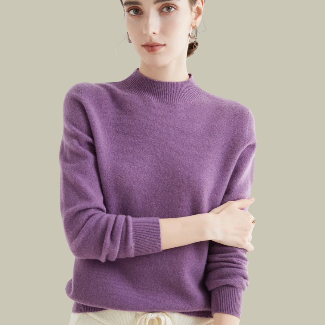 Damen Rollkragenpullover Merinowolle Warm Winter - BerlinGlamour