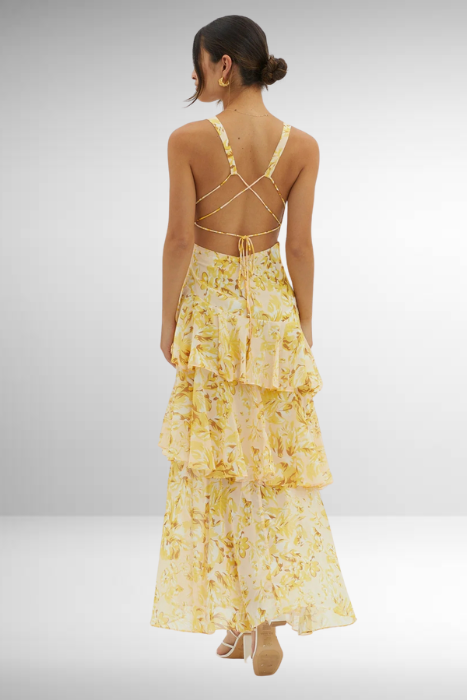Damen Maxikleid Geblümt Elegantes Sommerkleid