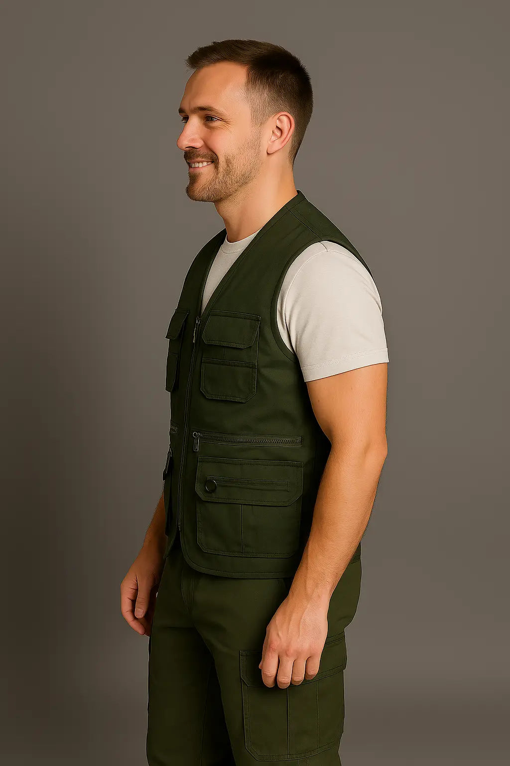 Herren Wanderweste Mit Vielen Taschen Funktionell - BerlinGlamour