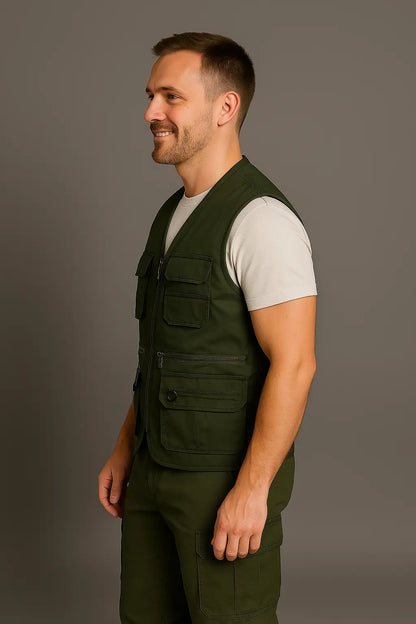 Herren Wanderweste Mit Vielen Taschen Funktionell - BerlinGlamour